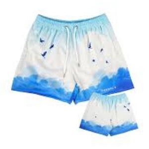 YoungLA Men’s Block Party Training Shorts in Above the Couds.
